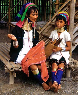Padaung-vrouwen - Handwerkwereld