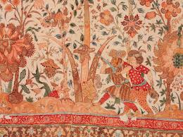 Vloerkleed - geschilderde en geverfde katoen - Coromandelkust, ca. 1630 - Indiase textieltraditie - Handwerkwereld