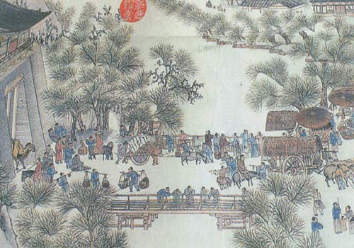 Een klassiek afbeelding in Dongtai-haarborduurwerk.