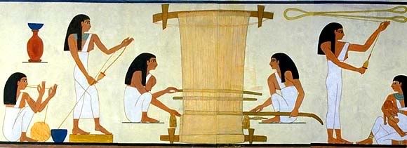 De verschillende stadia van de productie van linnen in het oude Egypte - Egyptisch kledingstuk - Handwerkwereld