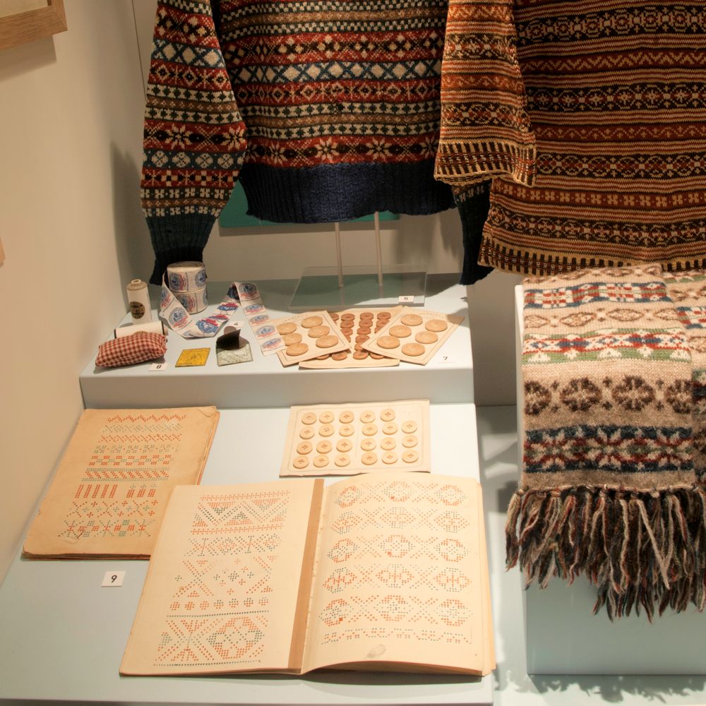 Het oudst bekend boek met Fair Isle-patronen - foto Shetland Museum.