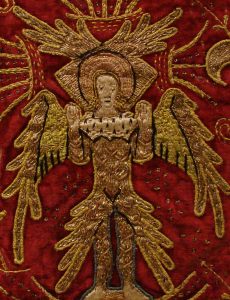 Engel, detail van een kazuivel, Engels, 15de eeuw - Metropolitan Museum of Art, New York.
