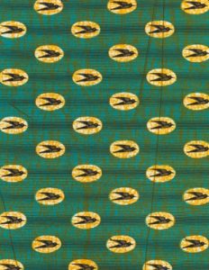 Het Zwaluwen-patroon werd in de jaren 70 gebruikt door Air Afrique voor de kleding van het kabinepersoneel.