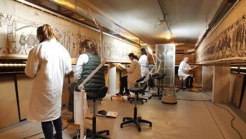 Onderzoek voorafgaand aan de restauratie van het Wandtapijt van Bayeux - Handwerkwereld