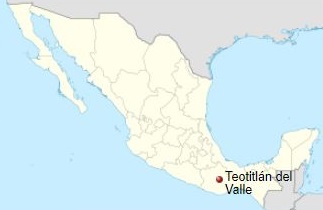 Ligging van Teotitlán del Valle in Mexico - natuurlijke kleurstoffen wol - Handwerkwereld