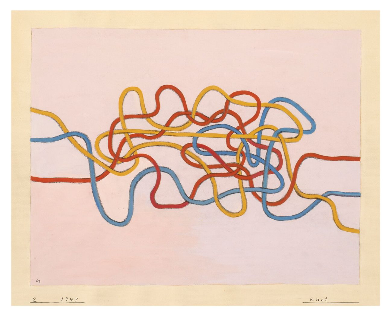 Anni Albers - Knot, 1947, gouache op papier, 43,2 x 51 cm - foto The Josef and Anni Albers Foundation